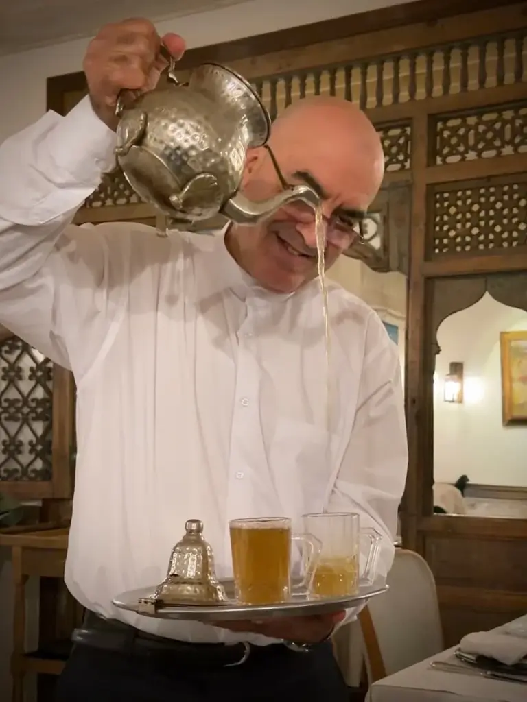 Mint tea at Au Bon Vieux Temps, Tunis Medina, Tunisia