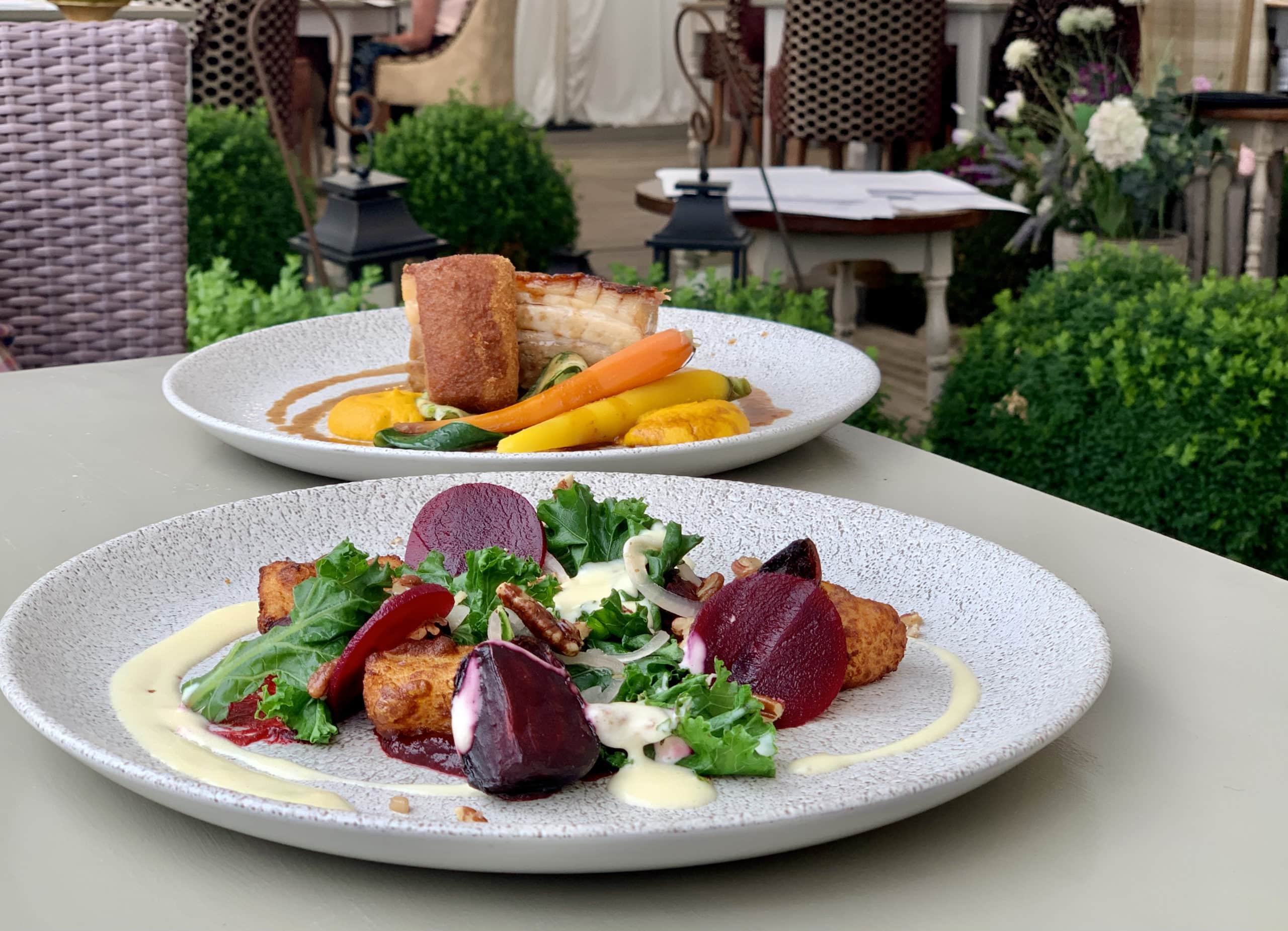 Main dishes at Wiveton Bell: Dine in Norfolk